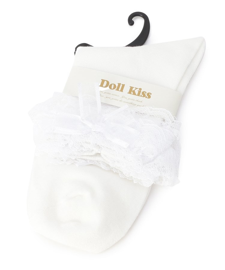 ドール キス(Doll Kiss)の◆レースクルーソックス　靴下 ホワイト(001)