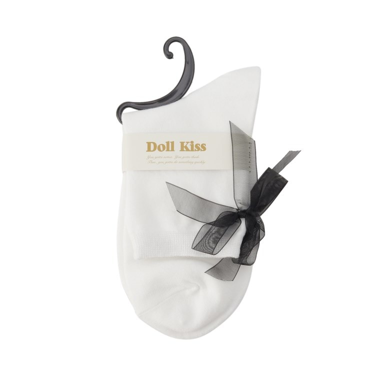 ドール キス(Doll Kiss)のオーガンジーリボンクルーソックス　靴下