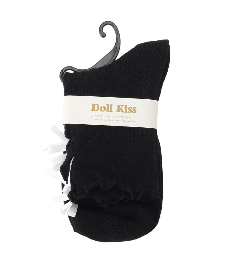 ドール キス(Doll Kiss)のくり抜きリボン付きソックス　靴下 ホワイト(901)