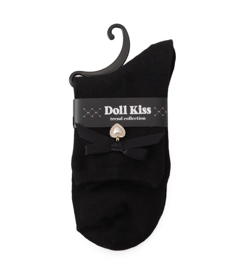 ドール キス(Doll Kiss)のサテンリボン×ハートパーツ付きソックス1