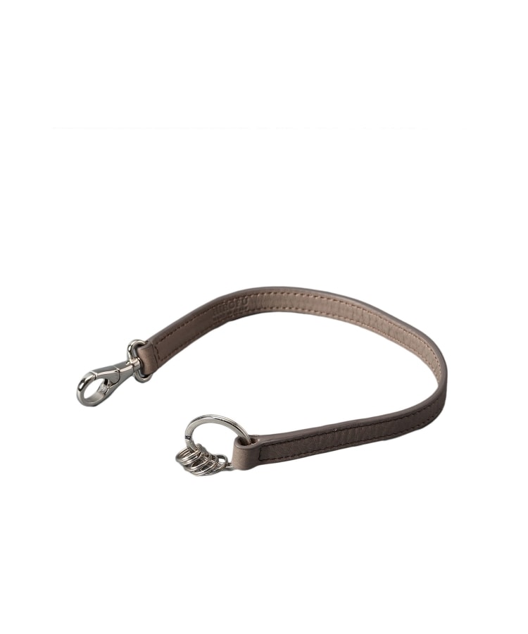ヒロフ(HIROFU)の【アクセサリー】キーホルダー ストラップ レザー 本革（商品番号：P25-50012） グレーベージュ(111)