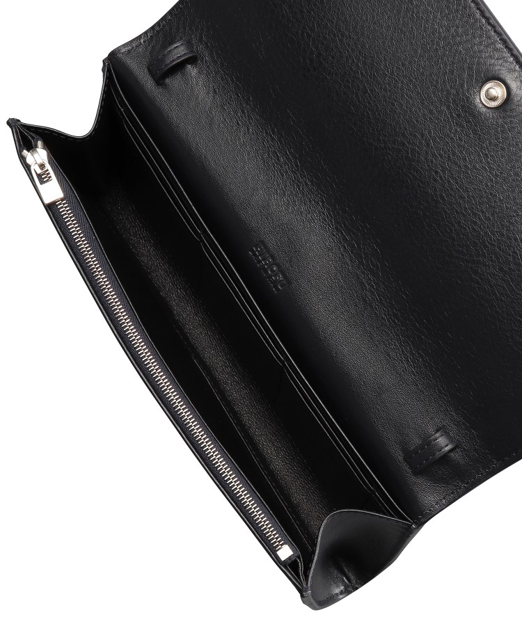 【アクセサリー】クラッチバッグ ウォレットショルダーバッグ (ストラップ付き) レザー 2WAY 本革