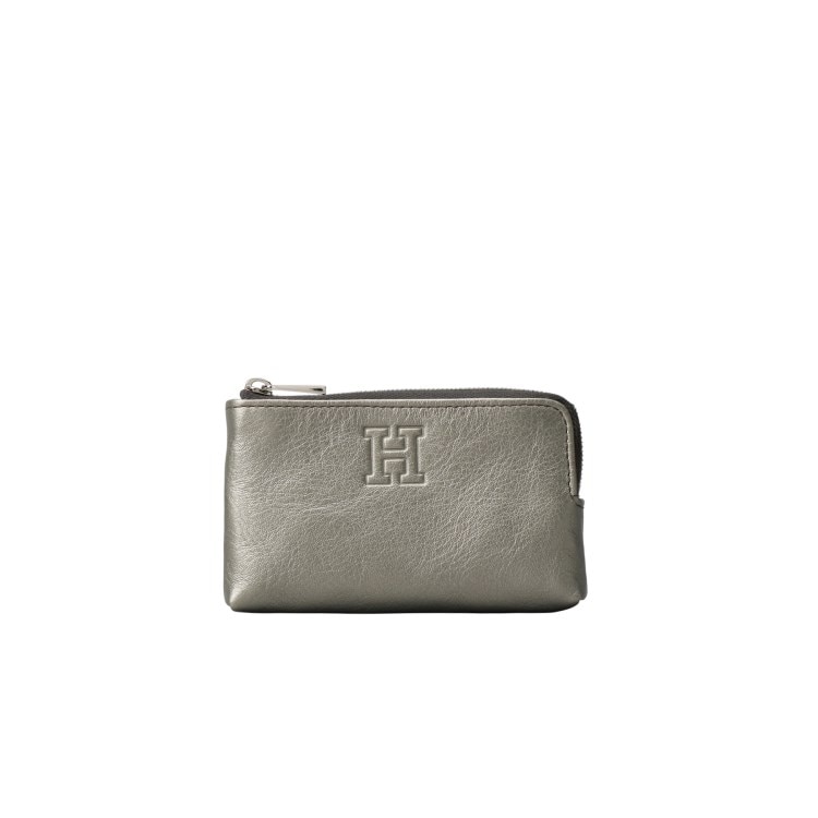 ヒロフ(HIROFU)の【アクセサリー】ポーチ（キーリング付き） レザー コンパクト カードケース キーケース 本革（商品番号：P25-50714） ポーチ