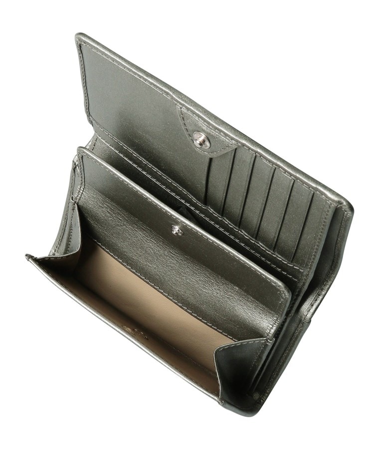 【ジョルナータ】二つ折り財布 レザー ウォレット 本革 メタリックカラー