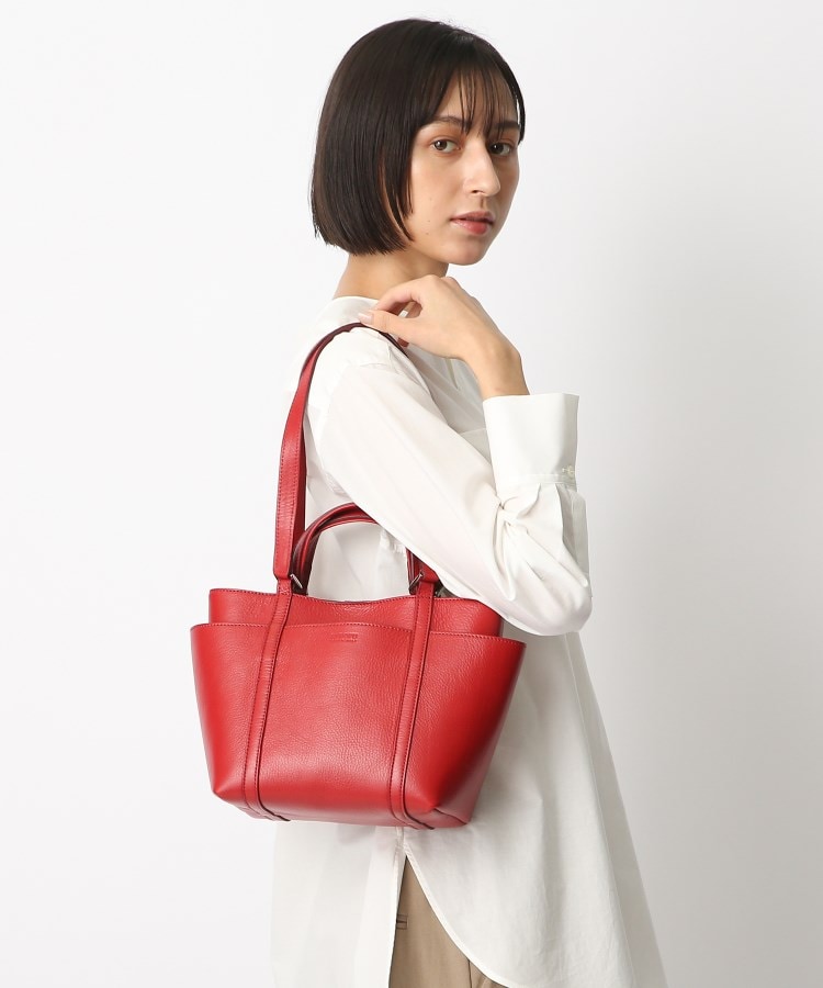 《美品✨レア》HIROFU ショルダーバッグ　トートバッグ　RED 2way