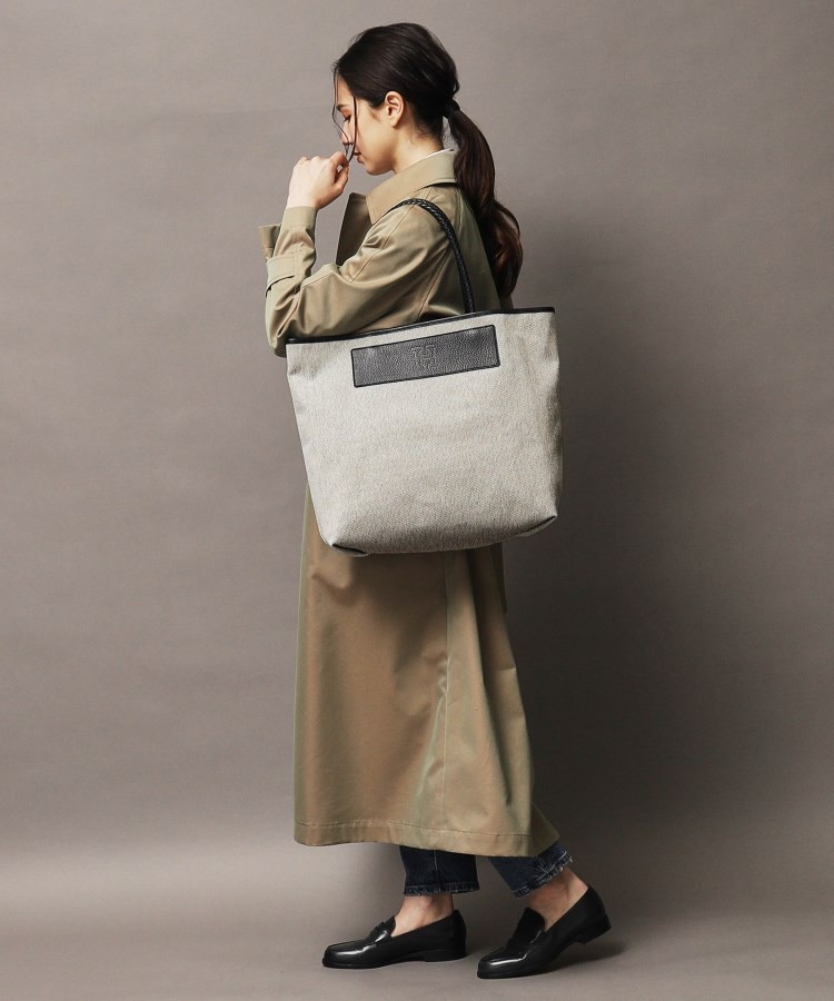 ヒロフ(HIROFU)の【チェスタキャンバス】レザーコンビ トートバッグ L 本革（商品番号：P25-39420）34