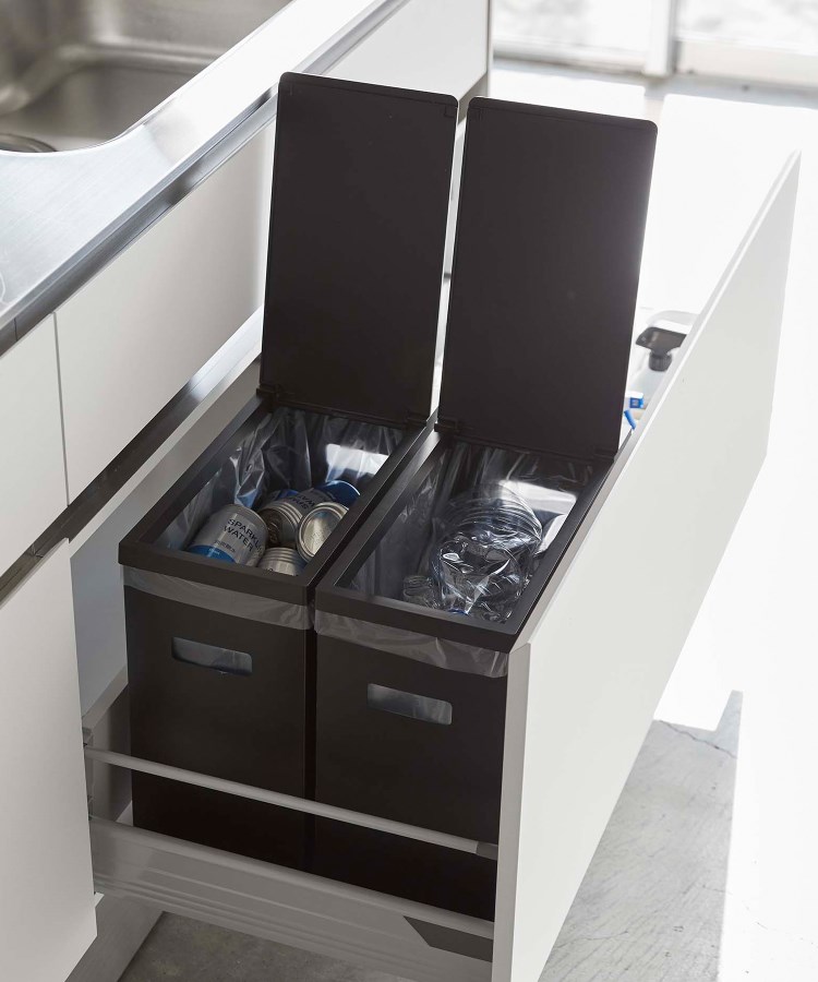 Tower タワー シンク下蓋付きゴミ箱 ２個組 Bk ダストボックス ワゴン 212 Kitchen Store トゥーワントゥーキッチン ストア ワールド オンラインストア World Online Store