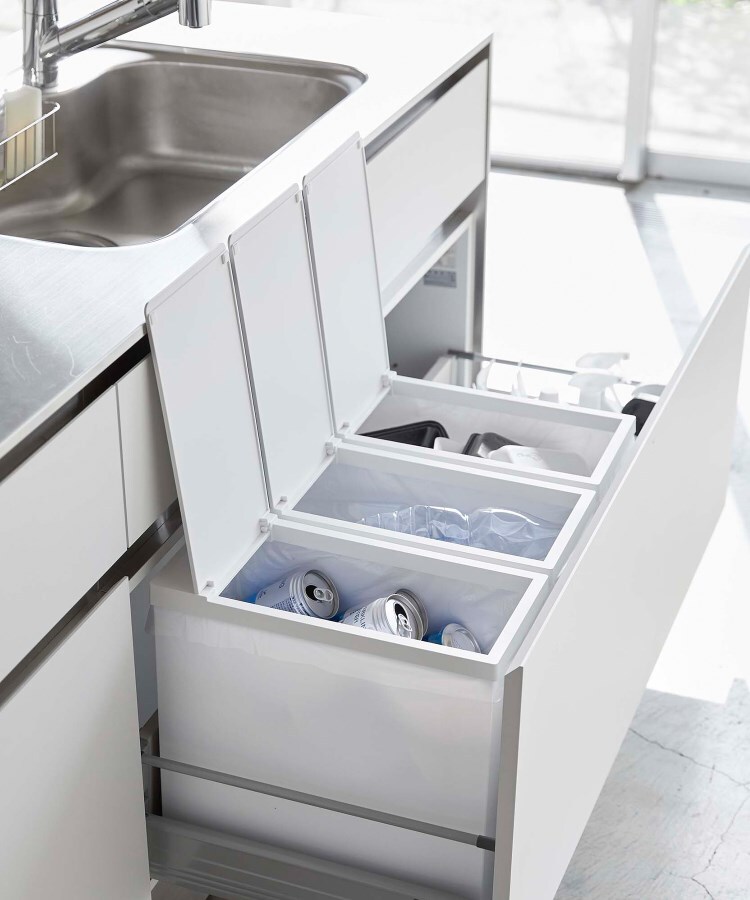 Tower タワー シンク下蓋付きゴミ箱 ３個組 Wh ダストボックス ワゴン 212 Kitchen Store トゥーワントゥーキッチン ストア ワールド オンラインストア World Online Store