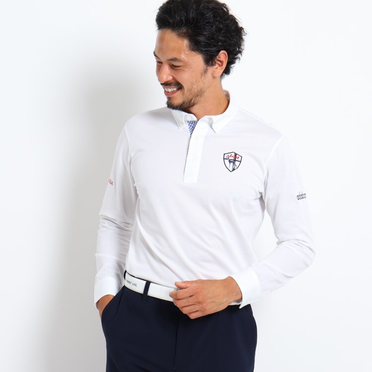 オーダーメイド アスレチックボディ 度詰めカノコインレイ 長袖ポロシャツ ポロシャツ Adabat Order Made Polo Shirt Men アダバット オーダーメイドポロシャツ メンズ ワールド オンラインストア World Online Store