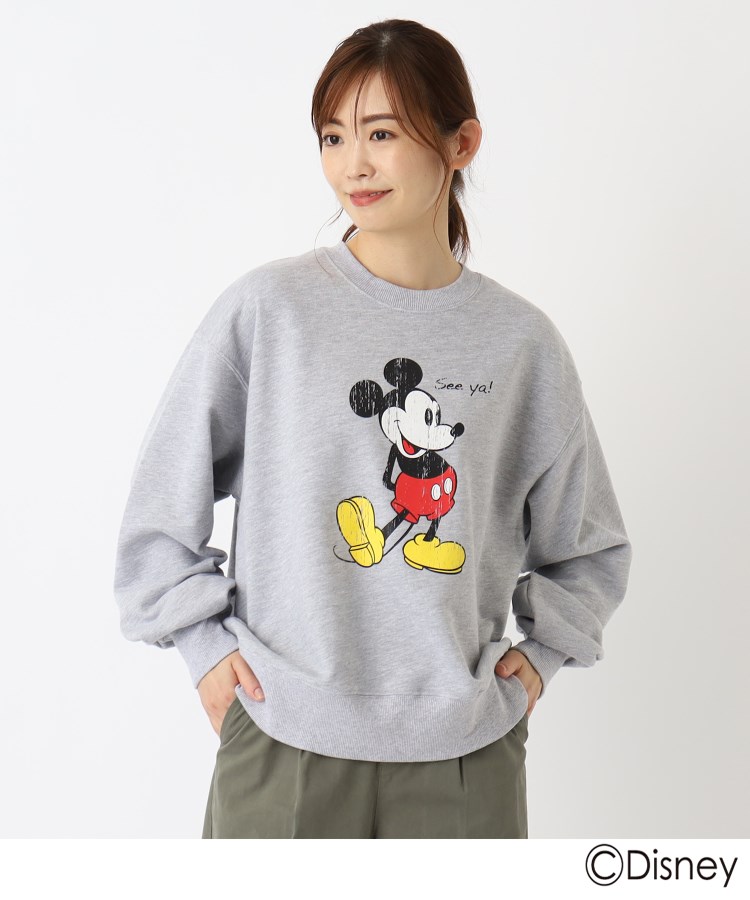 Disney】ミッキーマウス/プリントスウェット(スウェット Disney】ミッキーマウス/プリントスウェット(スウェット