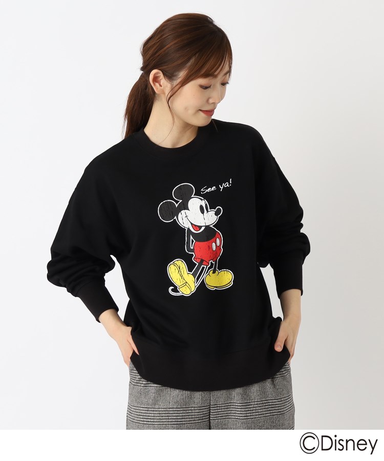ザンパ(ZAMPA)の【Disney】ミッキーマウス／プリントスウェット ブラック(019)