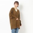 ザンパ(ZAMPA)のヤク調リブ切り替えVネックカーディガン14