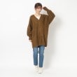 ザンパ(ZAMPA)のヤク調リブ切り替えVネックカーディガン15