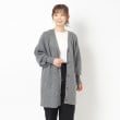 ザンパ(ZAMPA)のヤク調リブ切り替えVネックカーディガン モカブラウン(042)