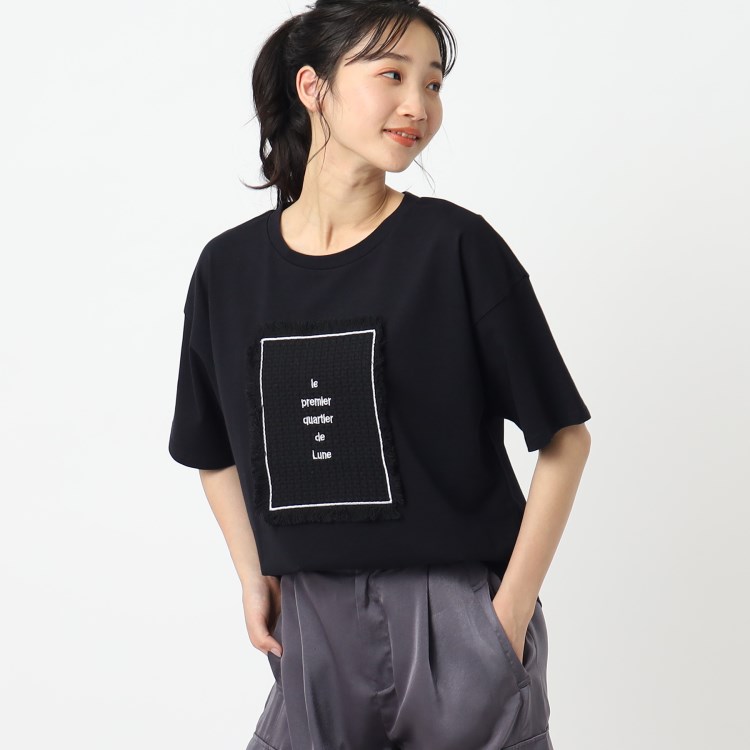 ザンパ(ZAMPA)のパッチワーク刺しゅう五分袖Tシャツ Ｔシャツ