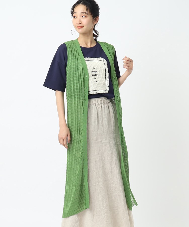 リアルスタイル REAL STYLE ジレ ロング 薄手 ベスト ニット
