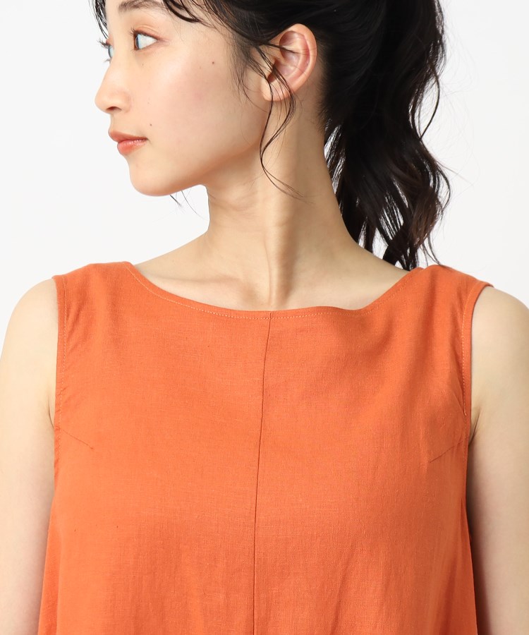 キャンバスバックボタンフレアワンピース(マキシ・ロング キャンバスバックボタンフレアワンピース(マキシ・ロング