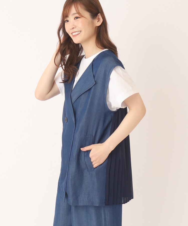 ☆ヘレンチア☆シフォンバックプリーツジレ☆