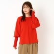 ザンパ(ZAMPA)のリブボリューム袖ニット レッド(063)