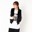 ザンパ(ZAMPA)のフェイクファー切替ジレ ブラック(019)