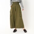 ザンパ(ZAMPA)のシャーリングギャザーカーゴパンツ カーキ(027)