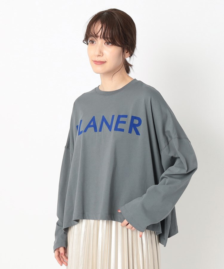 ザンパ(ZAMPA)の【春も着られる】フロッキーロゴビックシルエットロンT17