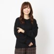 ザンパ(ZAMPA)のソフトシャギーパフスリーブニット ブラック(019)