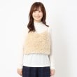 ザンパ(ZAMPA)のフェイクファービスチェ＋ハイネックプルオーバー ライトベージュ(151)
