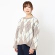 ザンパ(ZAMPA)のアーガイルジャカードニット ベージュ(052)
