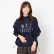 ザンパ(ZAMPA)のジャカードロゴ入りモックネックプルオーバー ネイビー(094)