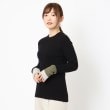 ザンパ(ZAMPA)の【春も着られる】ワイドリブ配色スリーブプルオーバー ブラック(019)