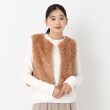 ザンパ(ZAMPA)のカールフェイクファーショートベスト ベージュ(052)