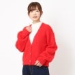 ザンパ(ZAMPA)のソフトシャギーカーディガン レッド(063)