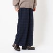ザンパ(ZAMPA)のチェック柄ワイドパンツ ネイビー(094)
