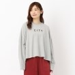ザンパ(ZAMPA)のビックシルエットスパンコールロゴTシャツ ライトグレー(011)