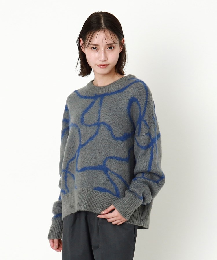 ザンパ(ZAMPA)のジャカードシャギークルーネックニット20