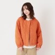 ザンパ(ZAMPA)のキルティングショートドロストジャケット オレンジ(067)