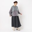 ザンパ(ZAMPA)の【春も着られる】サテンワッシャーフレアチュニックブラウス10