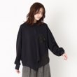 ザンパ(ZAMPA)のストレッチポンチアシメデザインプルオーバー ブラック(019)