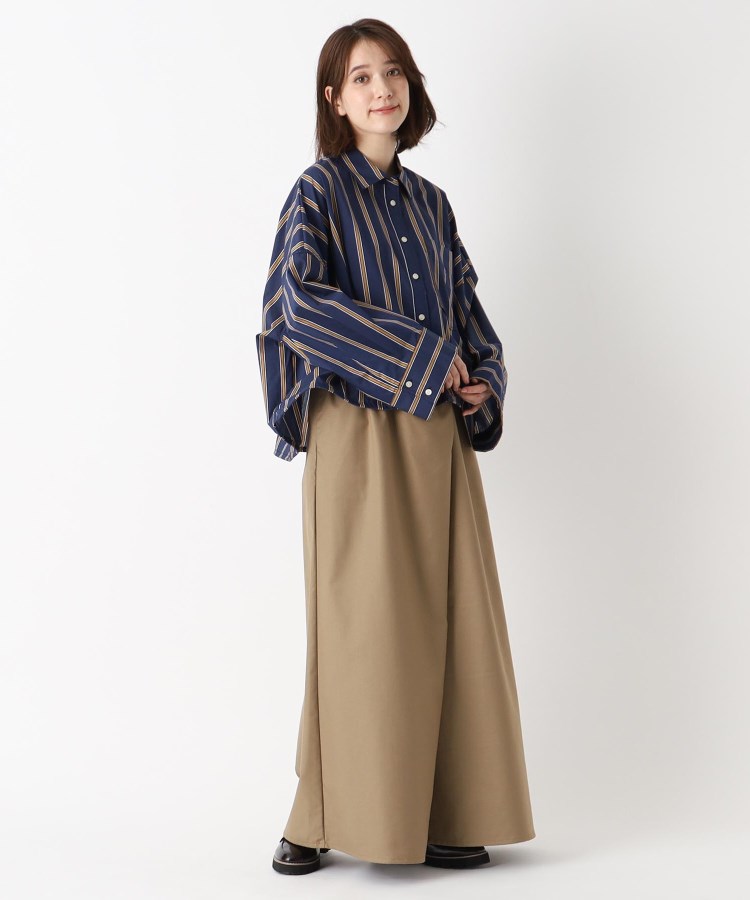 ザンパ(ZAMPA)の【春も着られる】ドロストストライプワイドシャツ24