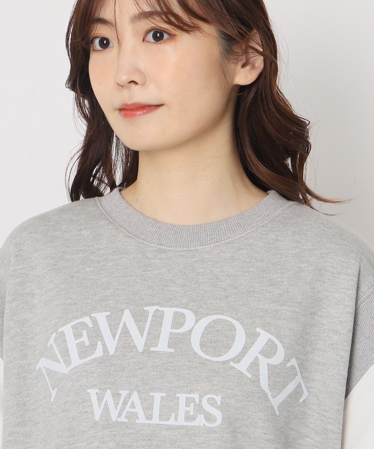 ザンパ(ZAMPA)の【SALE！秋も着られる】裏毛シャツレイヤード風ロゴプルオーバー4