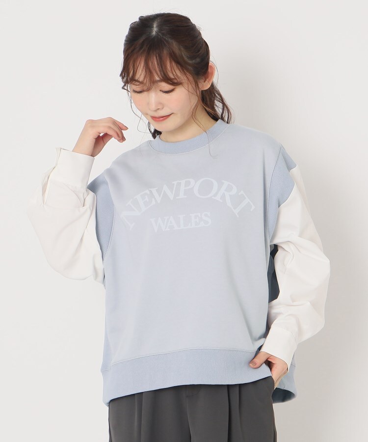 ザンパ(ZAMPA)の【SALE！秋も着られる】裏毛シャツレイヤード風ロゴプルオーバー11