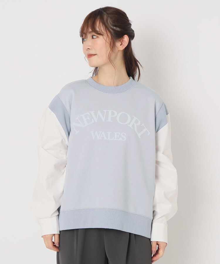 ザンパ(ZAMPA)の【SALE！秋も着られる】裏毛シャツレイヤード風ロゴプルオーバー12