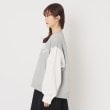 ザンパ(ZAMPA)の【SALE！秋も着られる】裏毛シャツレイヤード風ロゴプルオーバー2