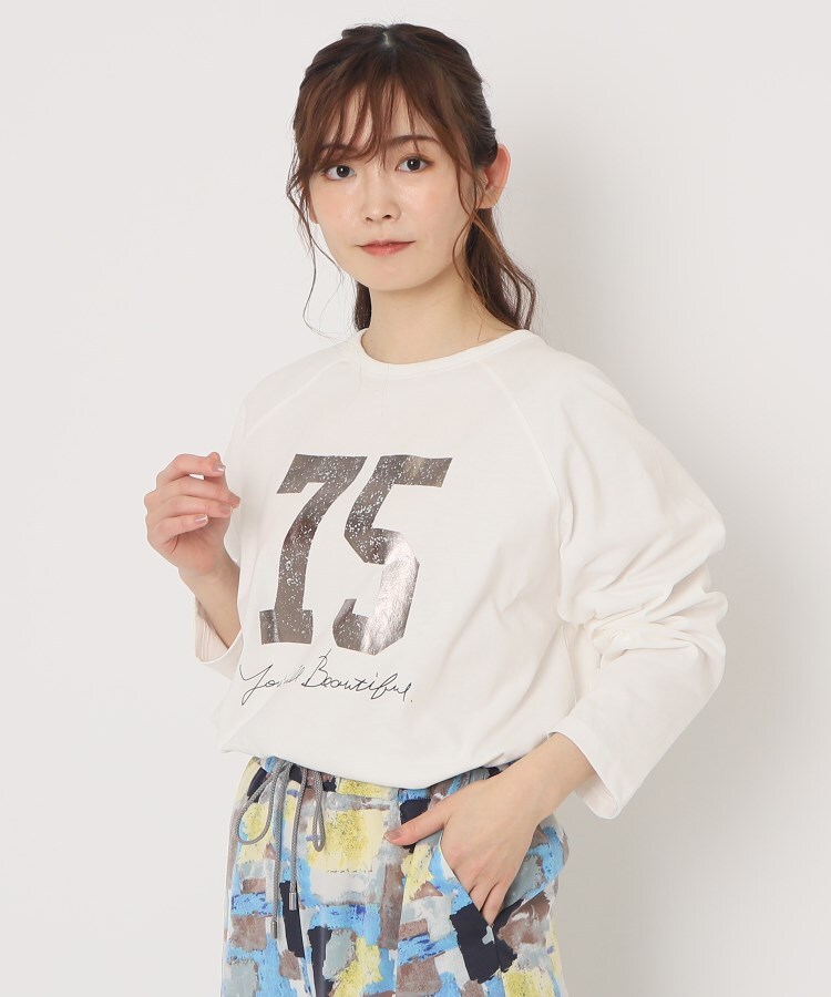 ザンパ(ZAMPA)の【秋の着られる】箔プリントラグランプルオーバー7