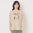 ザンパ(ZAMPA)の【秋の着られる】箔プリントラグランプルオーバー1