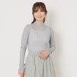 ザンパ(ZAMPA)の【インナーで活躍】シアーリブボトルネックプルオーバー グレー(012)