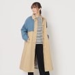 ザンパ(ZAMPA)の【秋も着たい！】デニム切り替えステンカラーコート ベージュ(052)