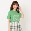 ザンパ(ZAMPA)のモチーフプリントクルーTシャツ グリーン(022)