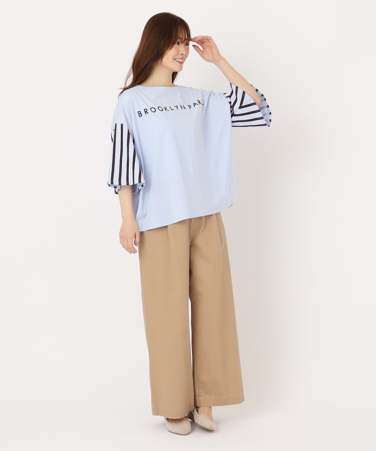 ザンパ(ZAMPA)の【五分袖】プリントロゴ＆袖ストライプTシャツ25